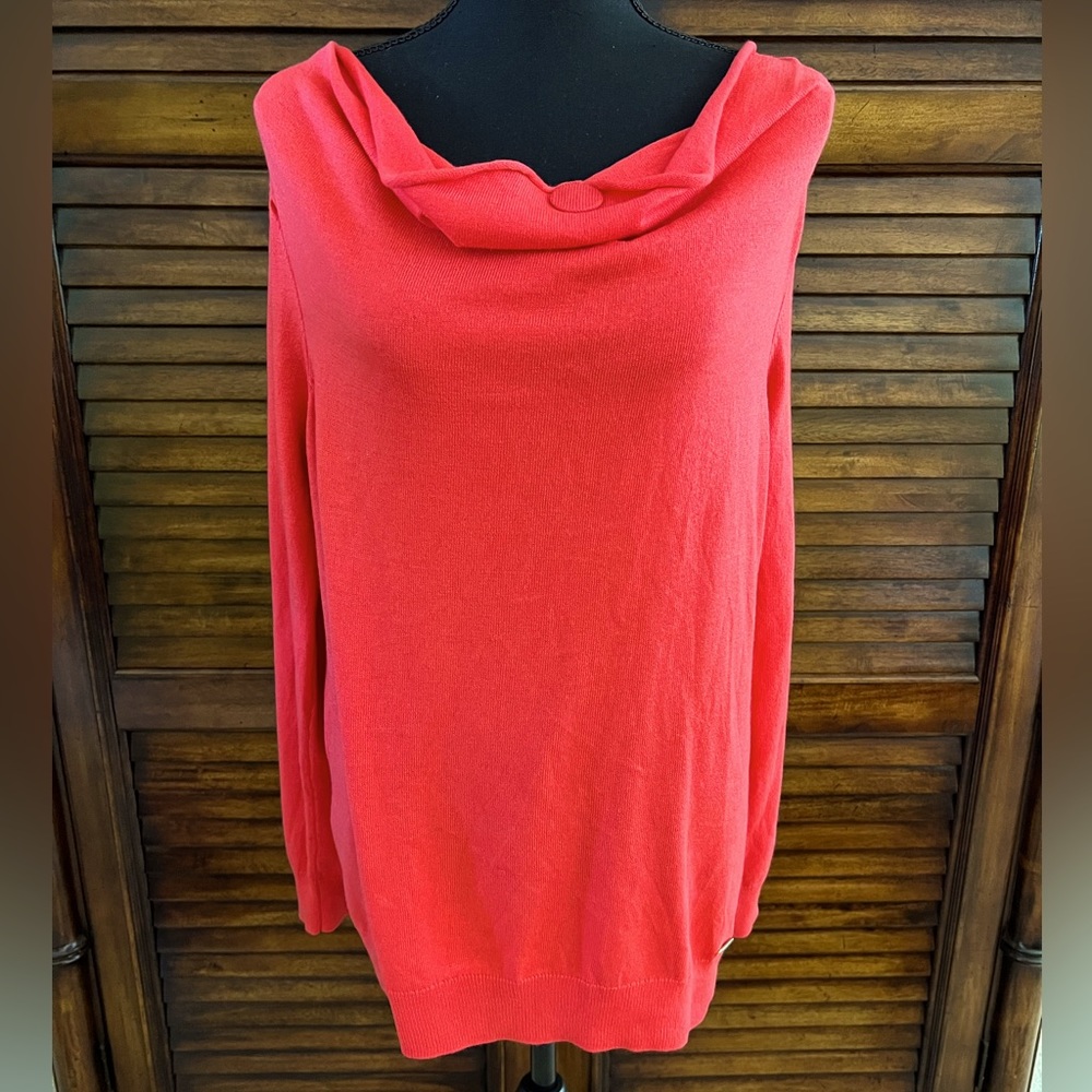 🌺Calvin Klein Long Sleeve Boat Cowl Neck Women’s Pullover Sweater Sz Medium🌺